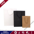 White Cardboard Black Cardboard Kraft Paper Bag Full Print Custom Design Shopping Packing Bag